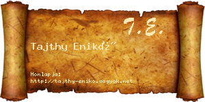 Tajthy Enikő névjegykártya